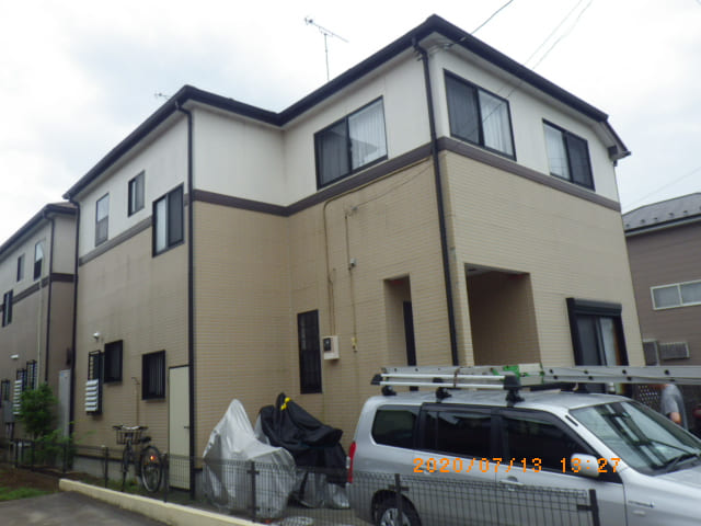 N様邸（埼玉県吉川市）の外壁塗装・屋根塗装前の写真