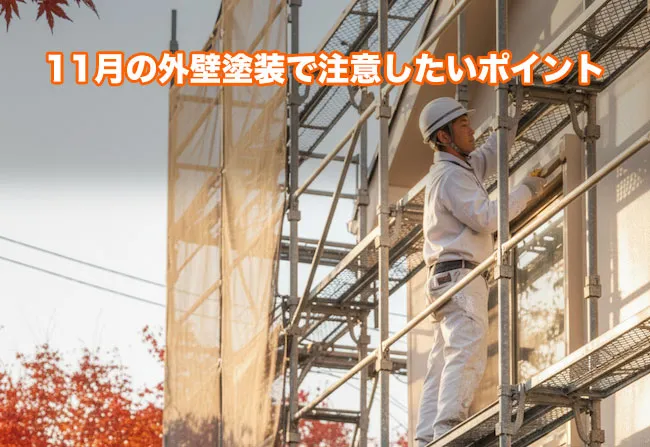 11月の外壁塗装で注意したいポイント